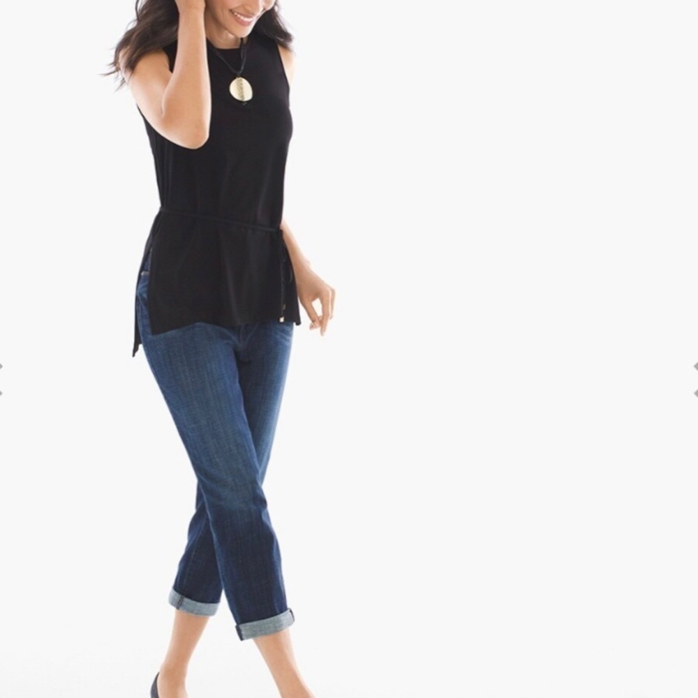 CHICOS / So Slimming Girlfriend Crop Jeans High Rise Size 0 (S/4)